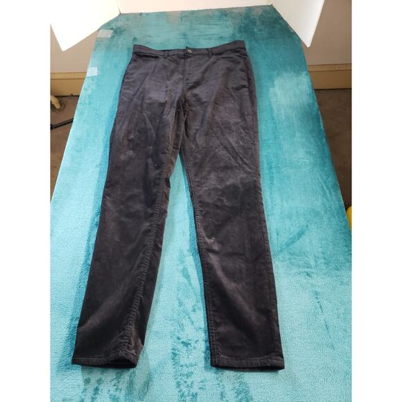 Loft Jeans Size 10 Womens Black Stretch Pants Ladies Mid Rise Velvet Skinny - Picture 1 of 13